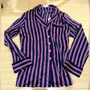 🆕 Olivia von Halle x Net a Porter Classic Pajama Classique 100% Silk Nightwear